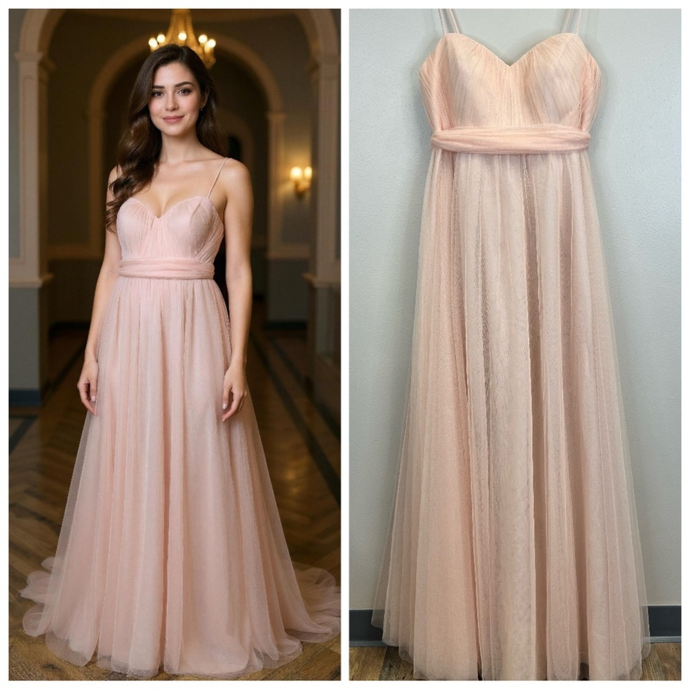 Revelry Pink Princess Formal Dress Tulle Size 12 Prom Wedding Dance Quinceañera